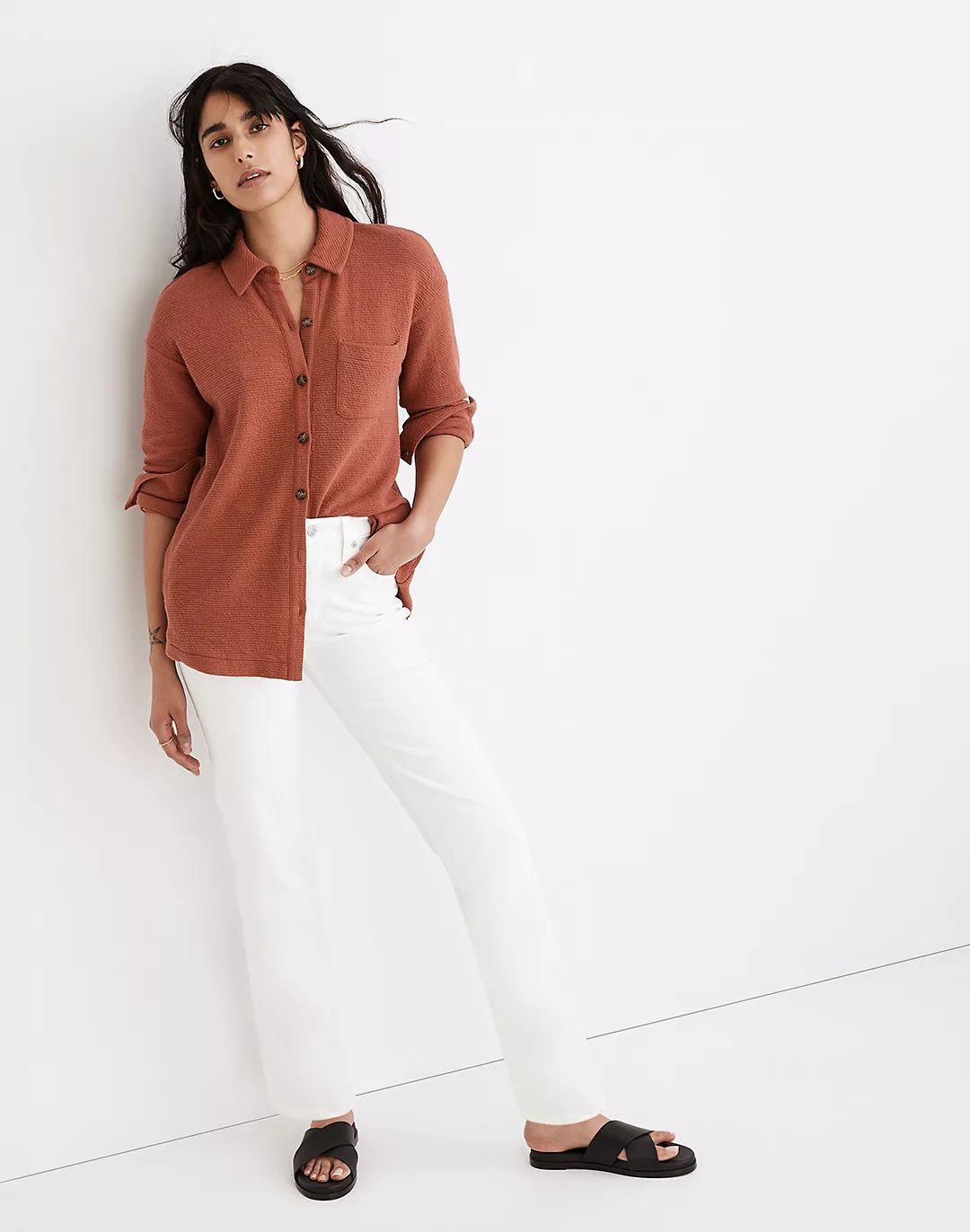 The Mid-Rise Perfect Vintage Straight Jean in Tile White | Madewell