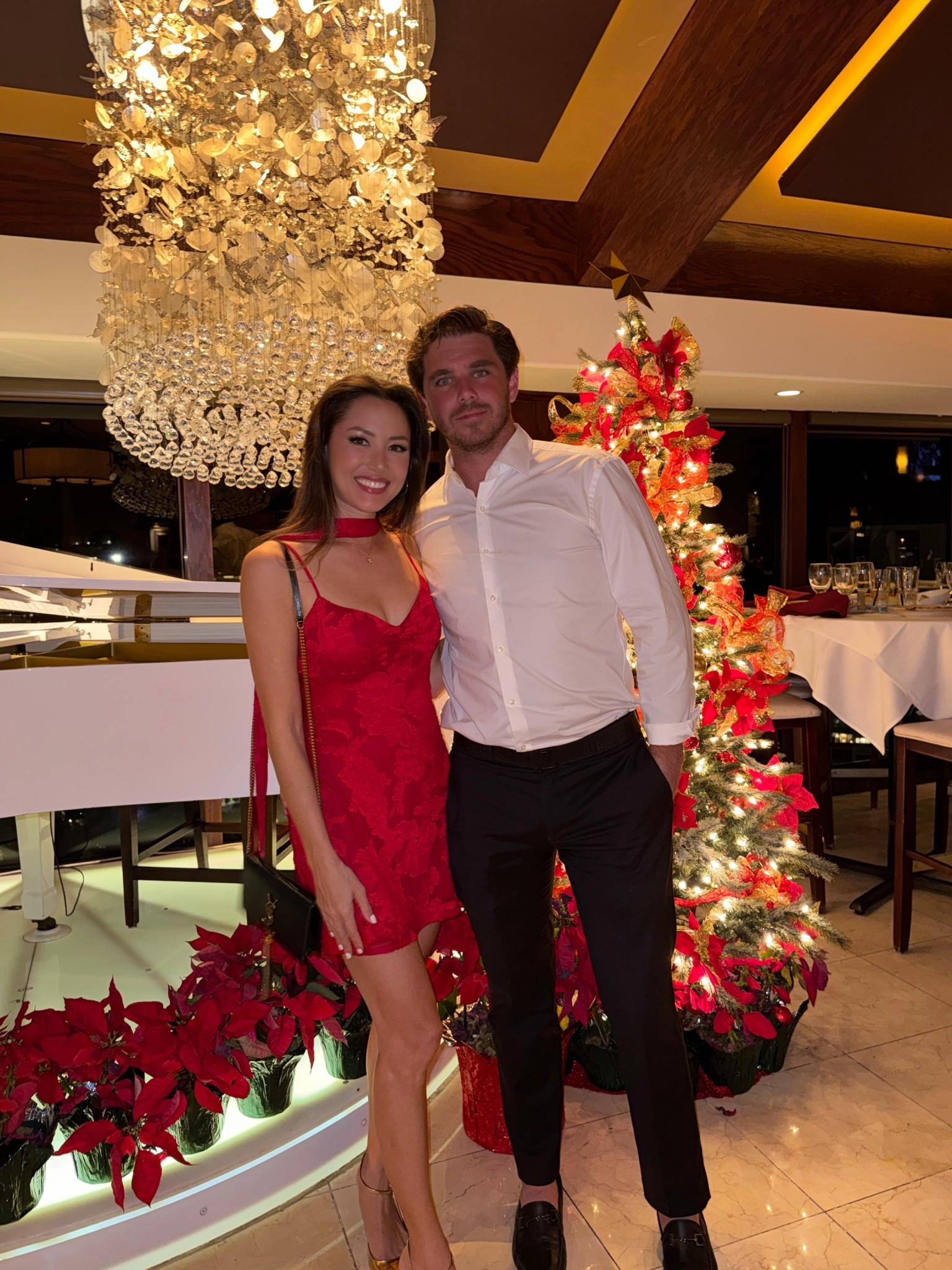 From last nights Christmas dinner with my love ❤️ size XS in the dress and it’s on sale!

#LTKHoliday #LTKFindsUnder100 #LTKSaleAlert