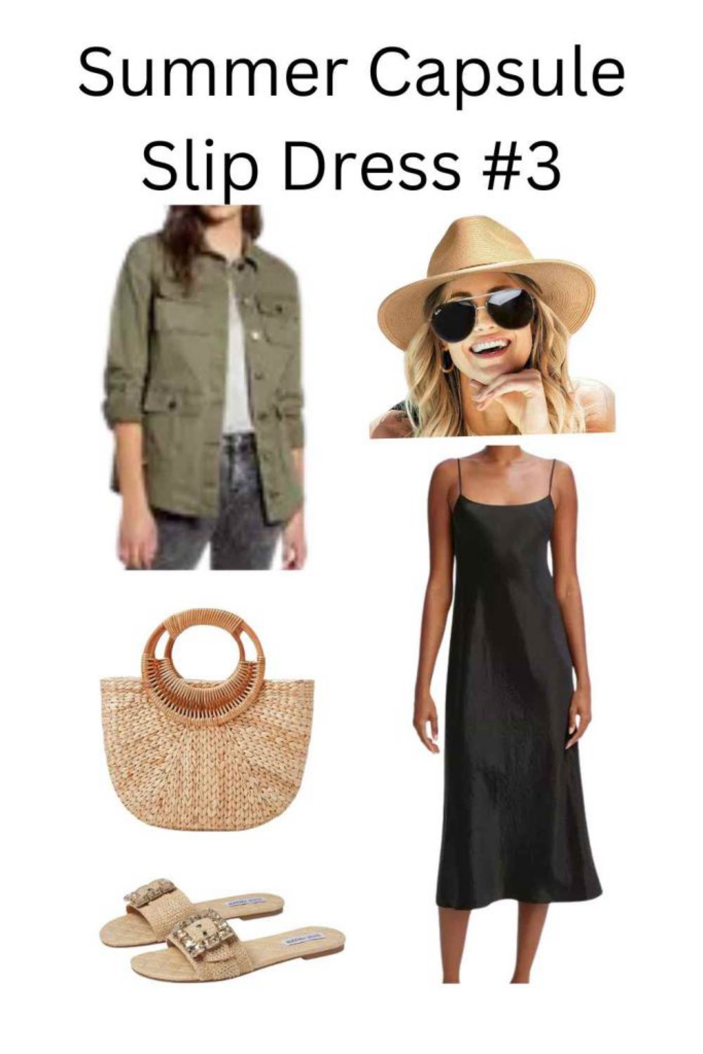 Perfect summer party look! Wear a slip dress with a tan straw hat and bag. If it gets cool or there’s too much AC, add an olive green utility jacket! Fun!

I am thrilled to show you 50 casual, classic, chic, summer outfits from my summer capsule wardrobe 2024! 
This is the link for the post to show you the items and how to enjoy them to the fullest: Summer Capsule Wardrobe 2024: 17 More Easy, Smart Casual Summer Outfits for You to Enjoy and Maybe Even Copy! - Dr. Julie's Fun Life
Please follow my blog at: drjuliesfunlife.com for fun, fashion, family, and food!❤️Thank you!


#LTKOver40 #LTKFindsUnder50 #LTKItBag