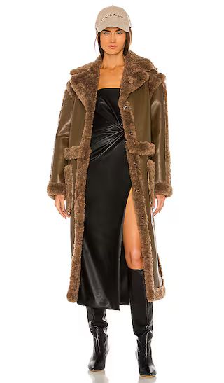 Adriano Coat in Taupe | Revolve Clothing (Global)