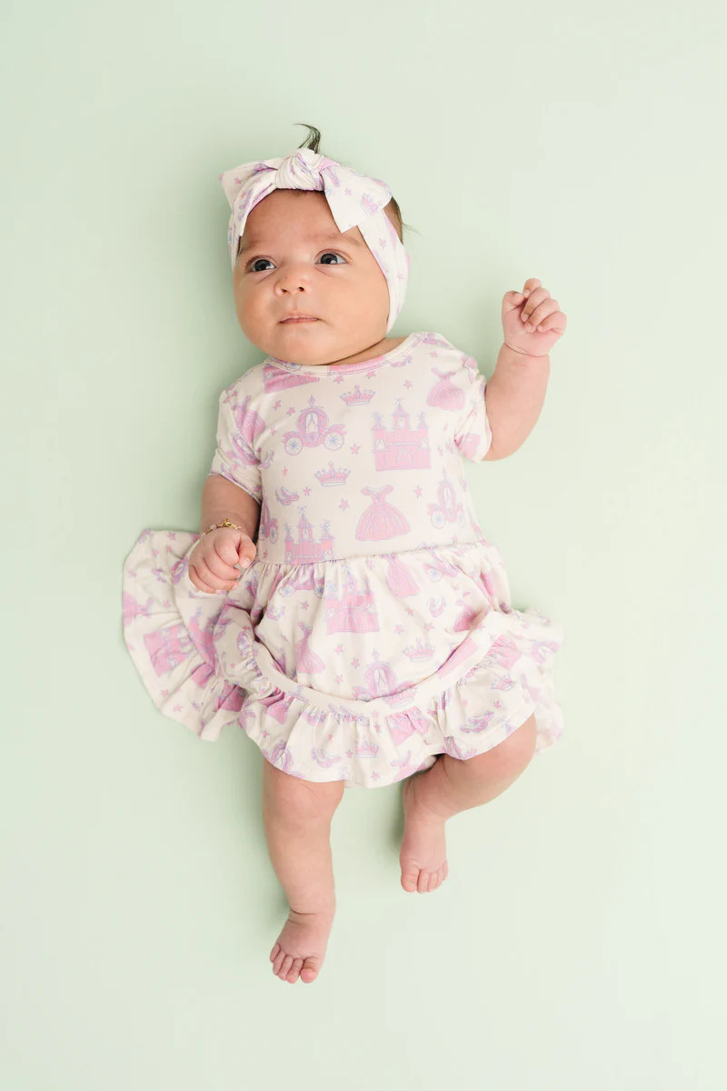 Dreamy Fairytale Short Sleeve Bodysuit Bamboo Dress | Little One Shop Co