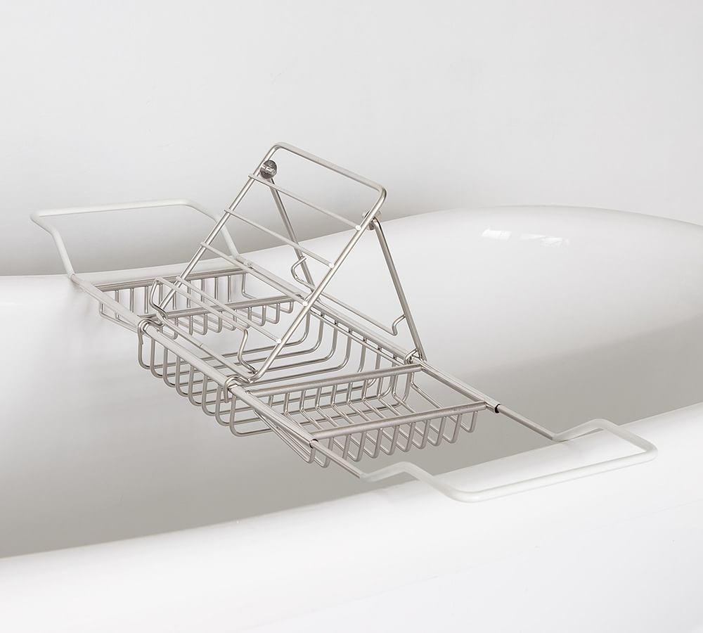 Nia Stainless Steel Bathtub Caddy | Pottery Barn (US)