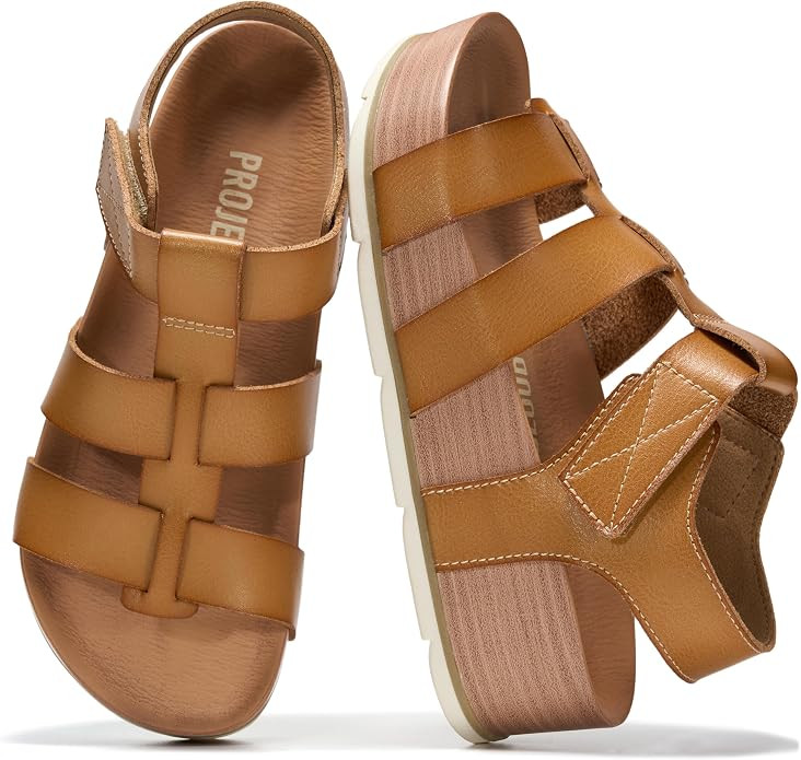 Project Cloud Platform Sandals for Women Strappy Wedges Plush Insole 2026 | Comfortable and Light... | Amazon (US)
