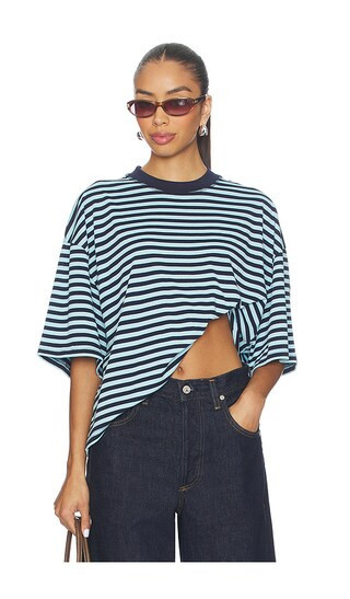 LIONESS Bloom Short Sleeve Tee in Blue. - size M | Revolve Clothing (Global)