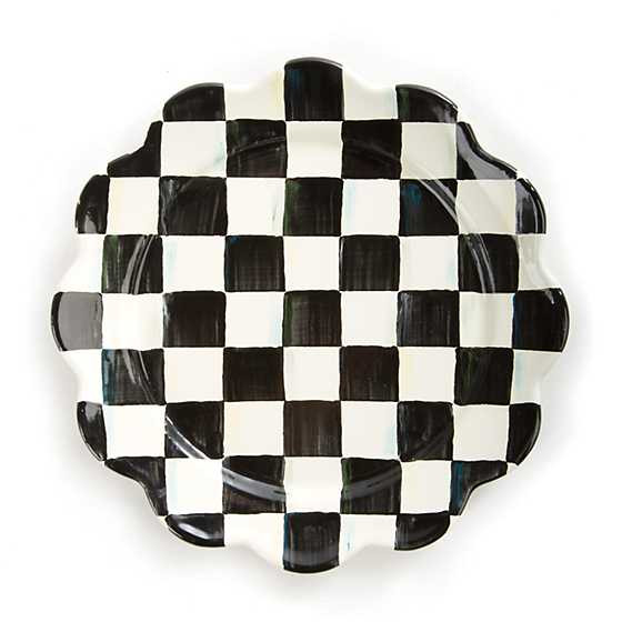 MacKenzie-Childs | Courtly Check Enamel Petal Dinner Plate | MacKenzie-Childs