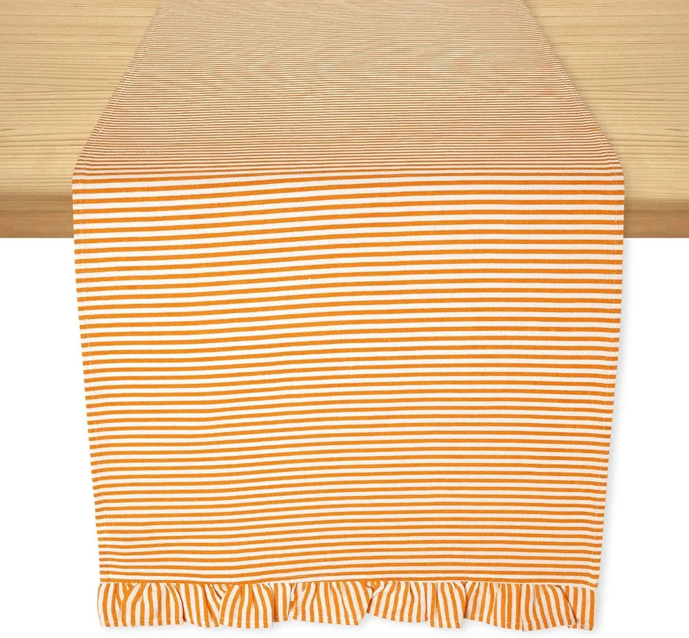 Folkulture Fall Table Runner 72 Inches Long for Fall Décor, 100% Cotton White Table Runner for F... | Amazon (US)