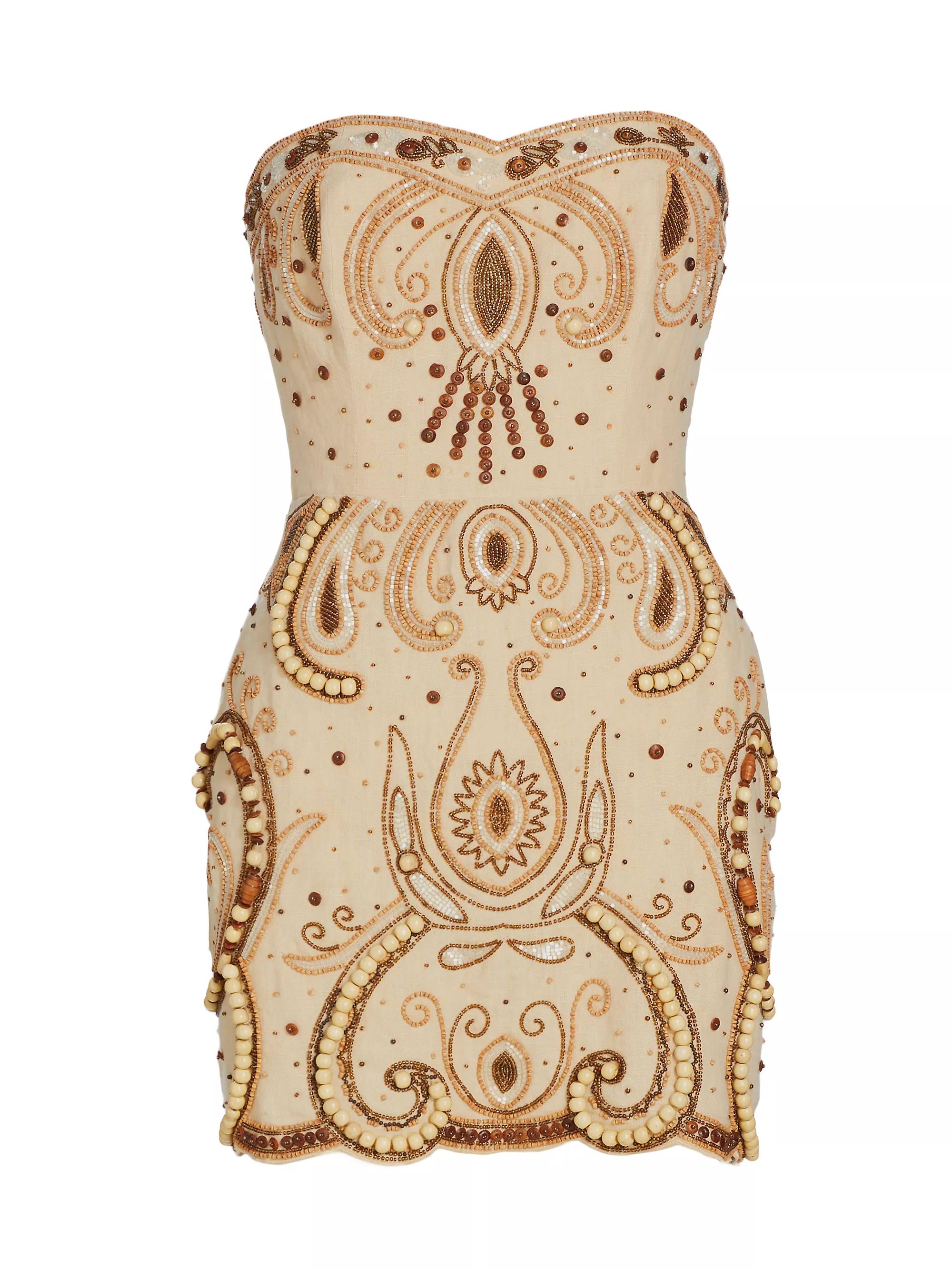 Kamiyah Strapless Beaded Minidress | Saks Fifth Avenue