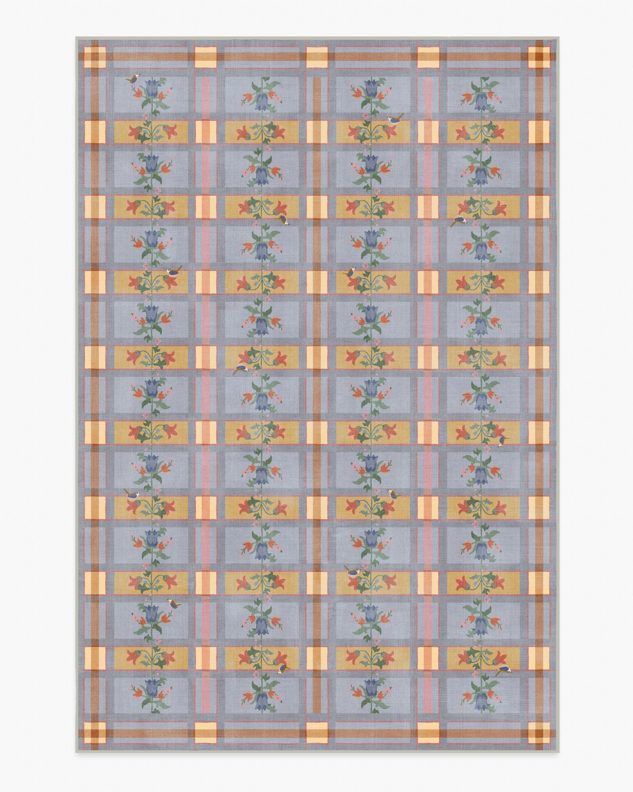 Quinnlyn Slate Blue Multicolor Rug | Ruggable