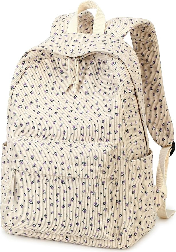 BTOOP School Backpack for Teens Large Corduroy Bookbag Lightweight Girls Boys Casual High School ... | Amazon (US)