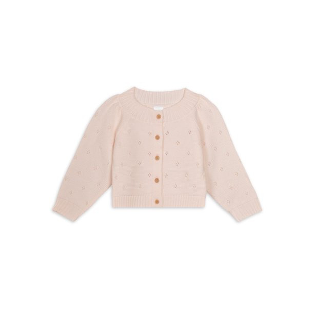 Modern Moments by Gerber Baby & Toddler Girl Balloon Sleeve Cardigan Sweater (12M - 5T) | Walmart (US)