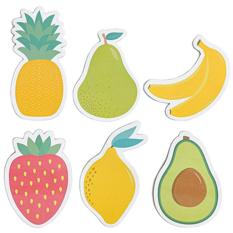 Fruit Shaped Sticky Notes (2.5 x 3.5 in, 6-Pack, 20 Sheets Per Pack) | Walmart (US)