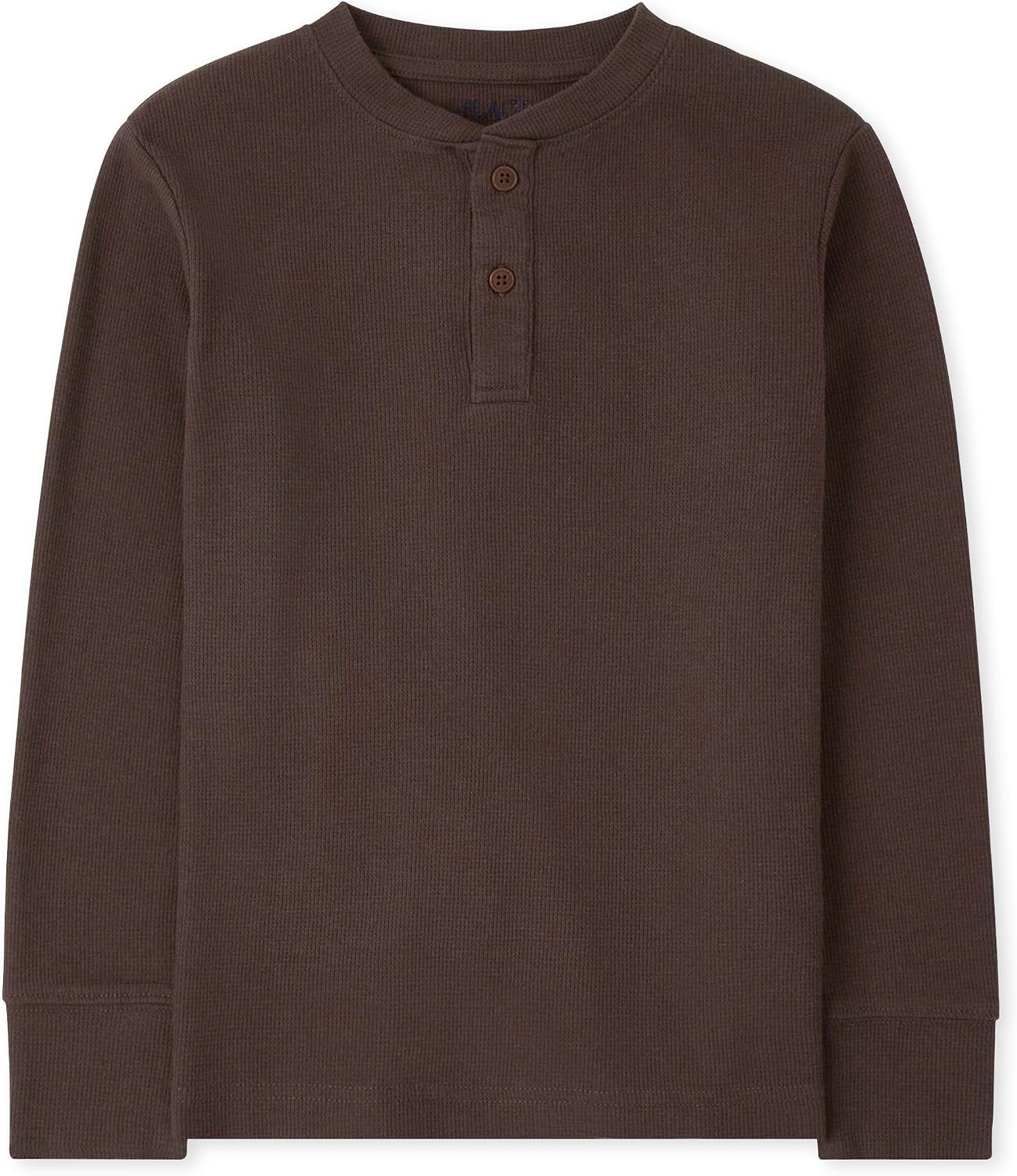 The Children's Place boys Long Sleeve Thermal Henley Shirt | Amazon (US)