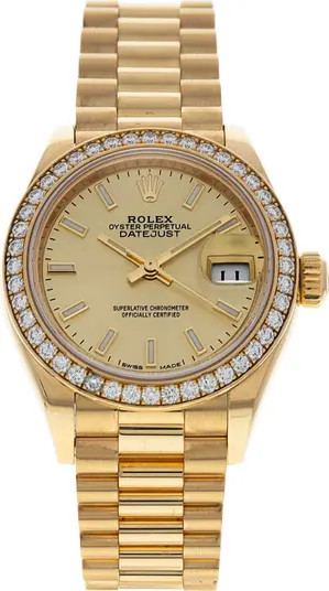 Watchfinder & Co. Rolex Preowned Datejust Lady 28 Bracelet Watch, 28mm | Nordstrom | Nordstrom