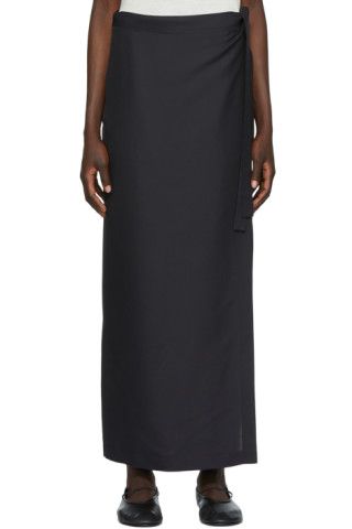 The Row - SSENSE Exclusive Black Olina Maxi Skirt | SSENSE