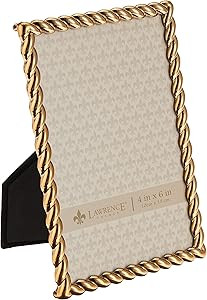 Lawrence Frames Rope Design Metal Frame, 4x6, Gold | Amazon (US)
