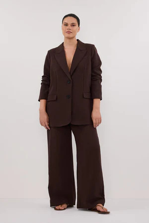 ELLE DARK CHOCOLATE BLAZER | DISSH