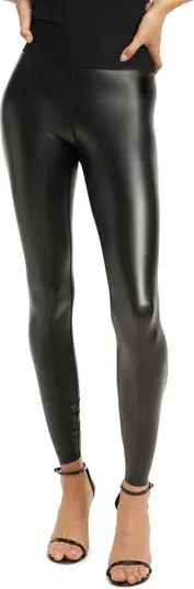 Good American Icon Rubberized High Waist Recycled Polyester Blend Leggings | Nordstrom | Nordstrom