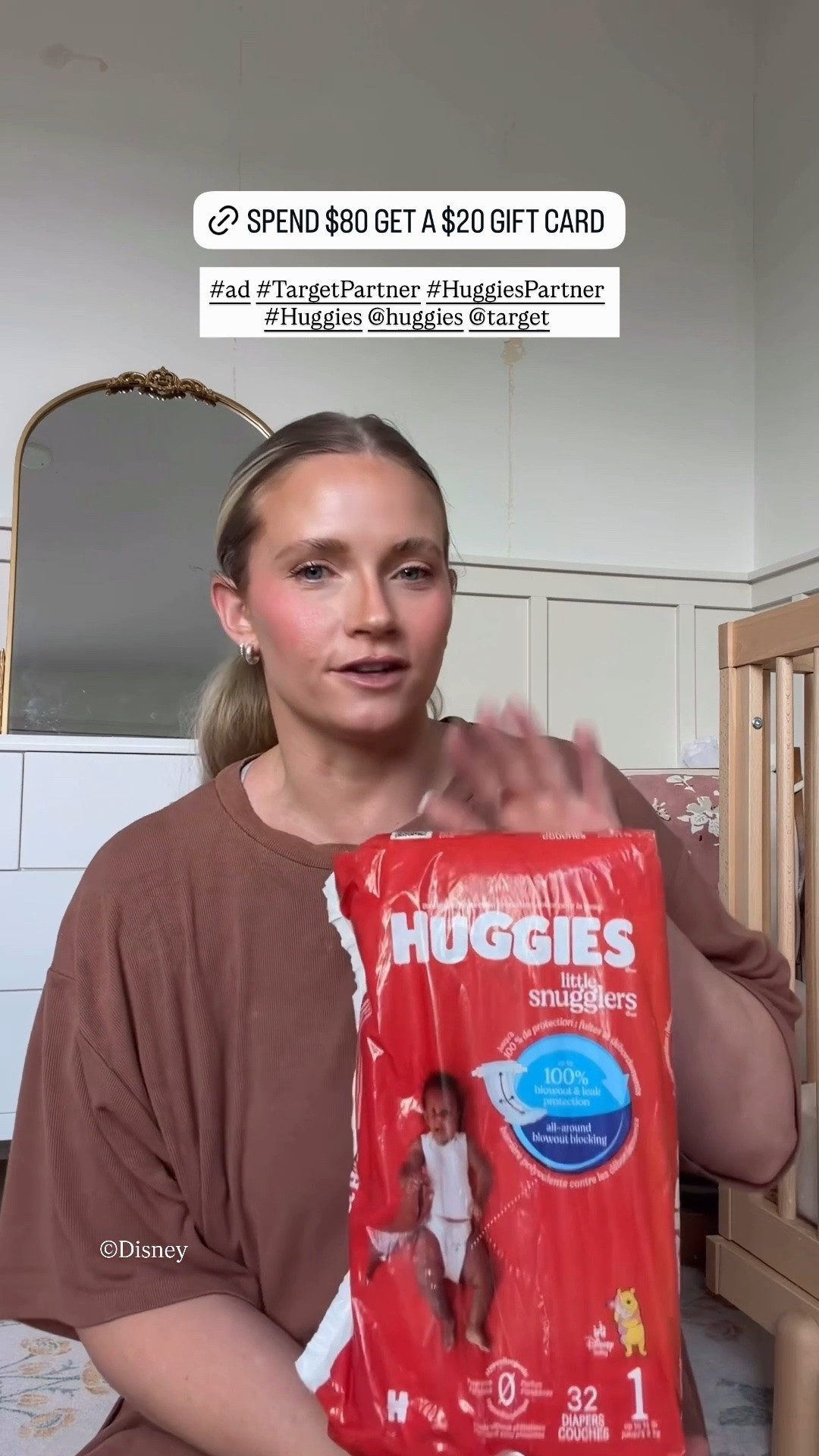 #ad Okay this deal at Target is NOT a drill 🚨 Now through May 30th, Target Circle members can spend $80 on Huggies and get a $20 gift card back — and I have everything linked in my LTK Shop so you can shop directly from there! 🛍️

We are a Huggies household all the way — in my opinion the Little Snugglers are the softest option for newborns, the Little Movers are perfect for our crawler, and the Overnites have been such a game changer for us overnight. And I never run out of the Natural Care Sensitive wipes. The best part? Target carries every sub-brand, size, and pack count so I can build a full diaper basket for our whole family in one run. And you can look to Target Circle year-round for Huggies savings — but this week's deal is extra good so seriously don't sleep on it. Target Circle members, the deal ends May 30th. Head to Target in-store or online and load that cart! 🎯 #ad #TargetPartner #HuggiesPartner #Huggies @huggies @target
Offer: Target Circle Deal: $20 Target GiftCard with $80 select baby care purchase
Eligibility: Target Circle Membership 
Availability: Sunday May 24th - Saturday May 30th, 2026, offer expires at 11:59pmPT.
Terms & Conditions: Category Deal. Valid in store or online. Limit one coupon/deal per Target Circle account. No other same department/category coupon/deal/bonus will apply. Offer excludes items sold & shipped by Target Plus™ Partners and clearance items. Void if copied, scanned, altered, transferred, purchased, sold or prohibited by law. Coupon/deal expires at 11:59pm PT. Item(s) may not be available at all stores. Gift cards and tax will not be included in determining purchase total. Target GiftCard not valid as payment on this purchase; terms and conditions apply. Quantities limited; no rain checks. No cash value. For full details on our Price Match policy, see Target.com/PriceMatch

#LTKU