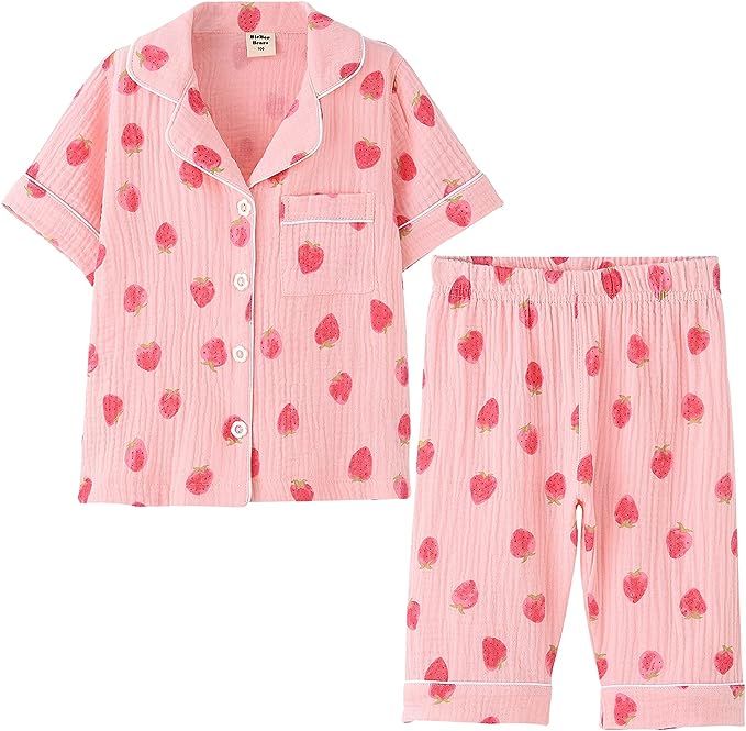 Toddler Girl 2 Pcs Pajamas Short Sleeve Pajama Set for Little Girl Carrot Graphic, 3-7 Years | Amazon (US)