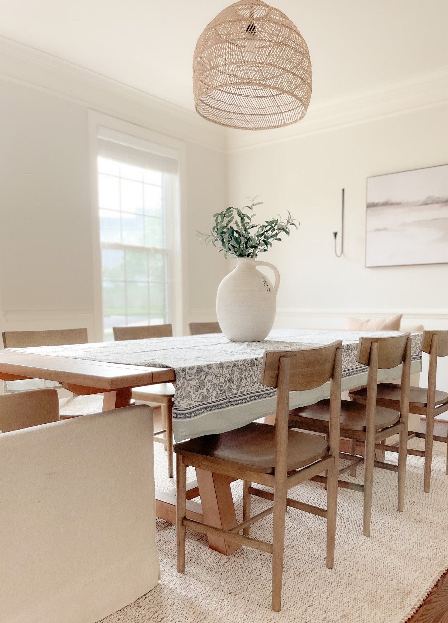 New woven light in the dining room on sale at #potterybarn

#LTKhome #LTKFind #LTKsalealert