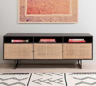 Dolores Cane Media Console | Pottery Barn (US)