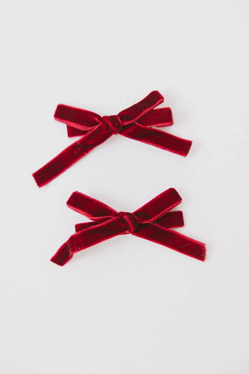Mini Velvet Bow Clip in Wine | Böhme US