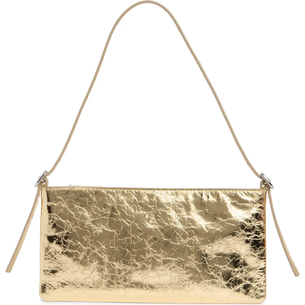 Madewell The Mini Sculptural Buckle Shoulder Bag in Gold Metallic at Nordstrom Rack | Nordstrom Rack