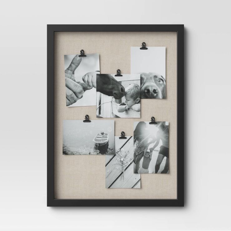 15" x 20" Open 6 Clip Multiple Image Frame Black - Threshold™ | Target