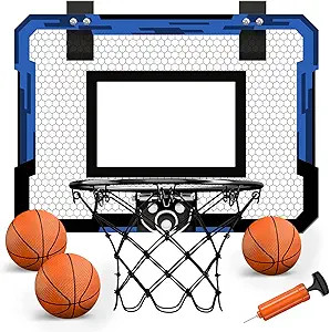 QDRAGON Mini Basketball Hoop, Over The Door Indoor, with 3 Balls/Inflator/Breakaway Rim, Basketba... | Amazon (US)