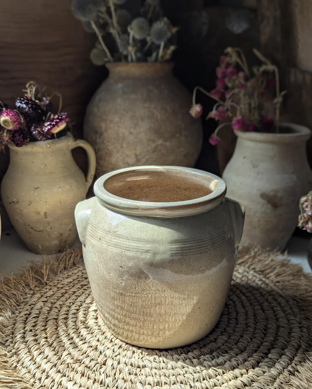 Vintage French Confit Pot/ French Stoneware Crock - Etsy | Etsy (US)
