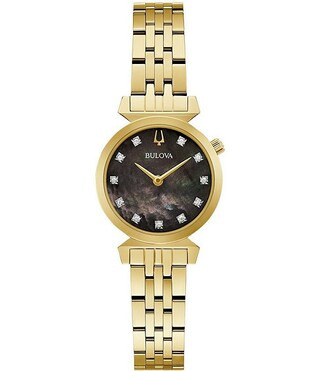 Women's Classic Two Hand Gold Tone Mother of Pearl Dial Stainless Steel Bracelet Watch | Dillard's