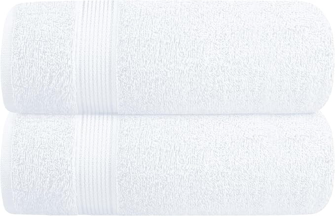Belizzi Home Cotton 2 Pack Oversized Bath Towel Set 28x55 inches, Large Bath Towels, Ultra Absorb... | Amazon (US)