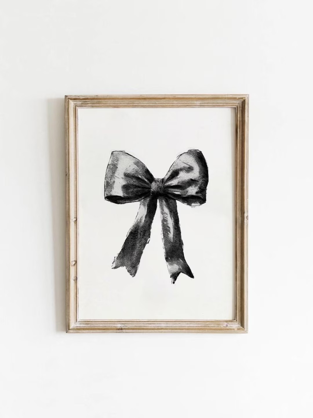 Black Bow Print Preppy Art Bow Painting Preppy Dorm Prints Aesthetic Black Print White Retro Post... | Etsy (US)