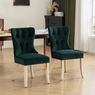 18.9'' Seat Height Mid Century Modern Dining Chairs With Legs, Upholstered Armless Dining Room Chair Side Chair For Kitchen Bedroom Reading Nook, | Wayfair North America