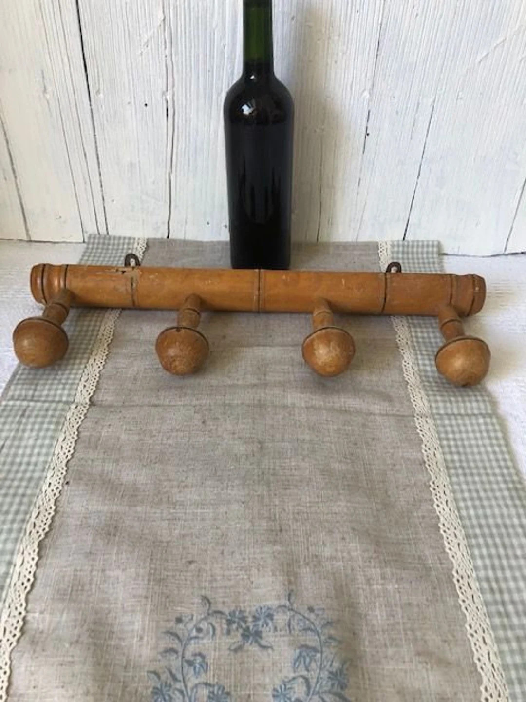 A Set of Four Vintage Wooden Coat / Hat Hooks Wall Mounted - Etsy | Etsy (US)