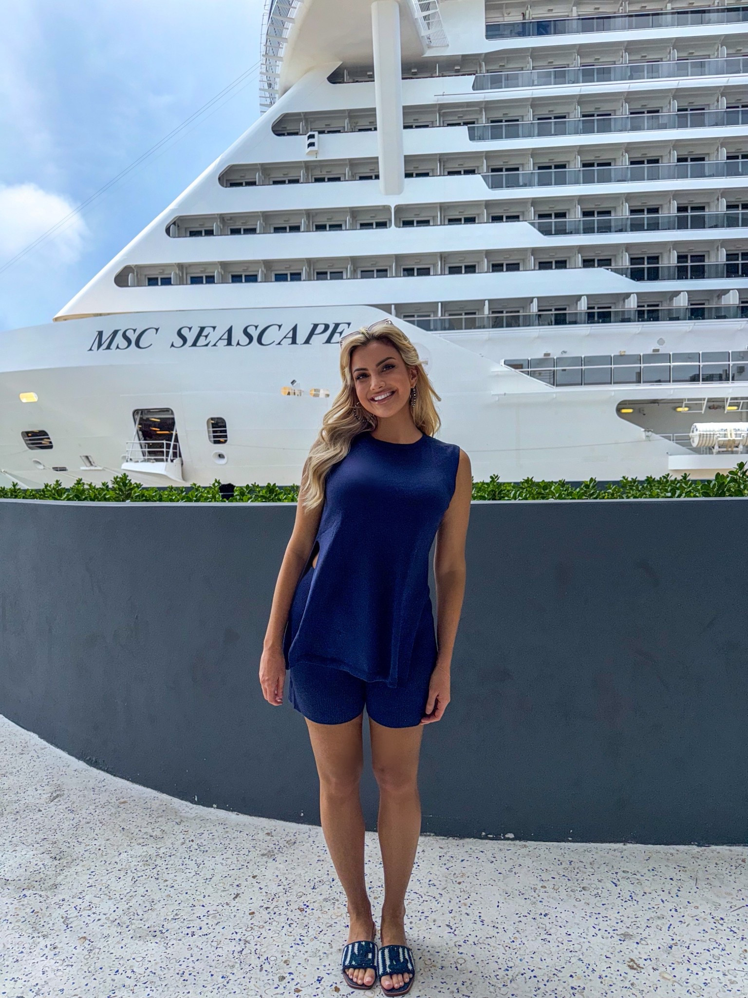 all aboard! 🚢 a comfy and cute leisure outfit to board the cruise ship- with nautical slides! ⚓️ 

#LTKFindsUnder100 #LTKShoeCrush #LTKSummerEdit