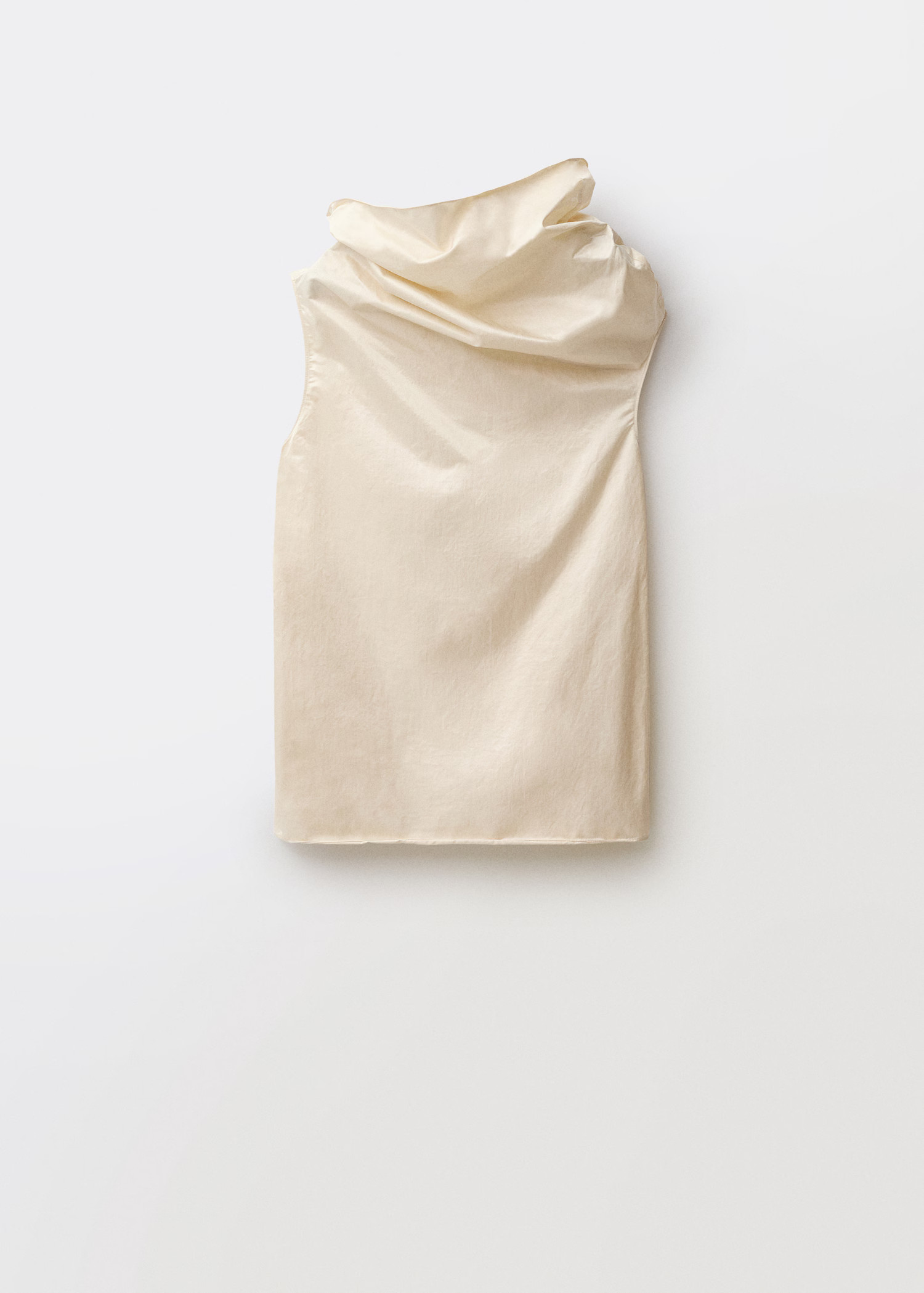 Cotton dress with draped collar | Mango (US/MX/AU)