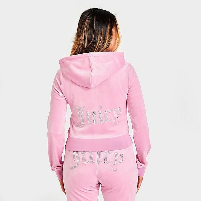 Women's Juicy Couture OG Big Bling Velour Zip-Up Hoodie | Finish Line (US)