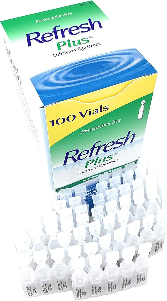 Allergan Refresh Plus Lubricant Eye Drops Single-Use Vials, Clear, (100 Count (Pack of 1)) | Amazon (US)