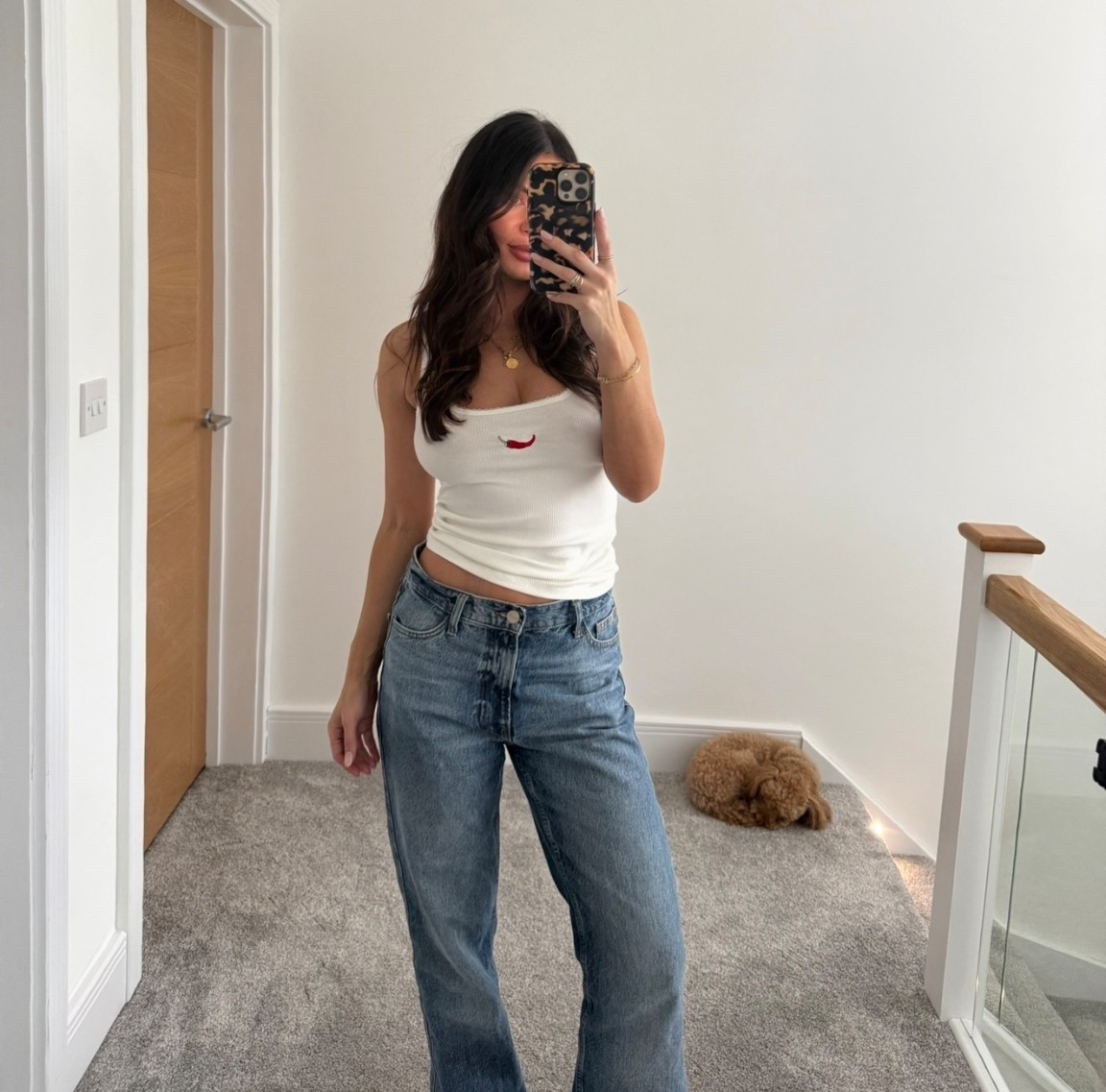 Spicy little tank top & jeans #tanktop #jeans 

#LTKspring #LTKsummer #LTKjeans
