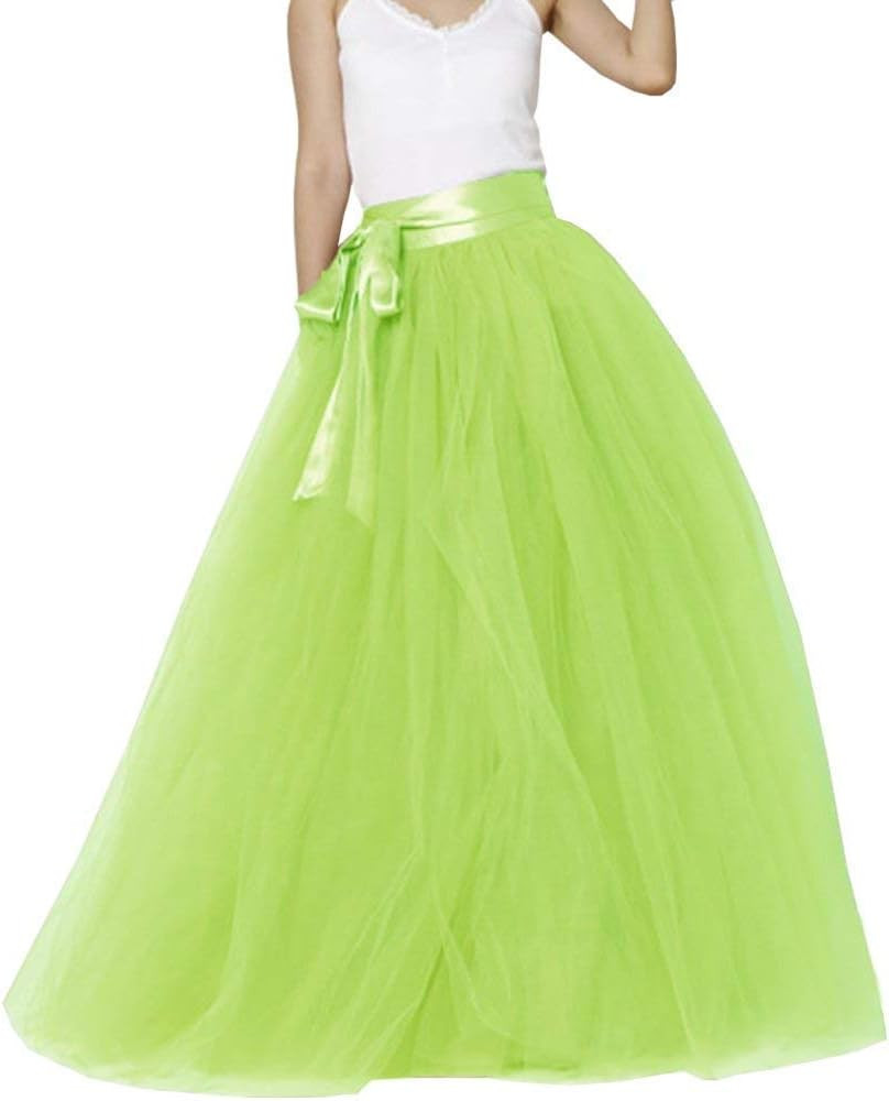 EllieHouse Womens Long Tutu Party Evening Tulle Skirt PC05 | Amazon (US)