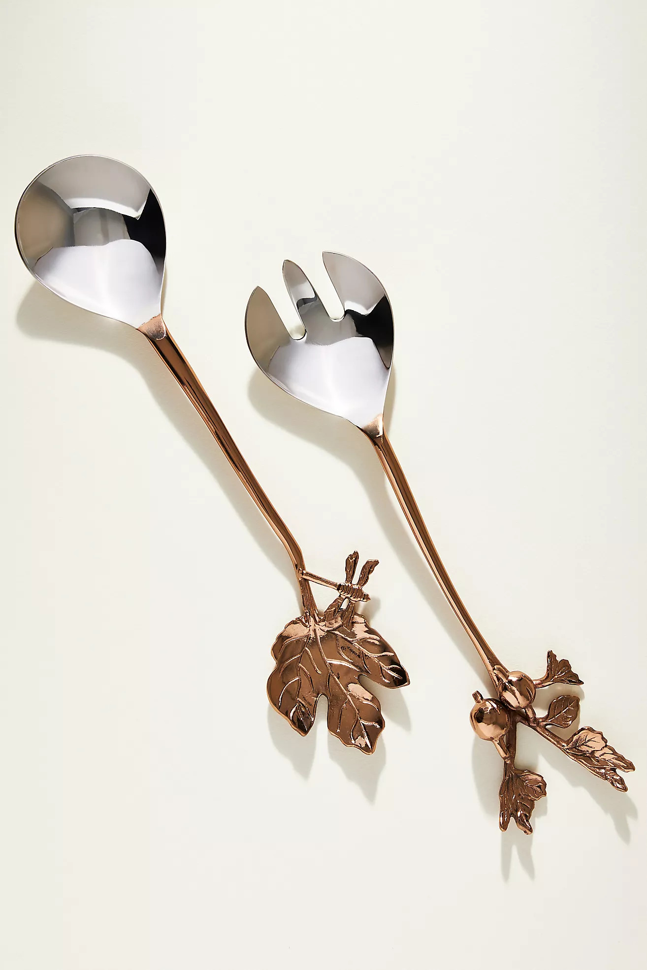 Foliage Bronze Serving Set | Anthropologie (US)