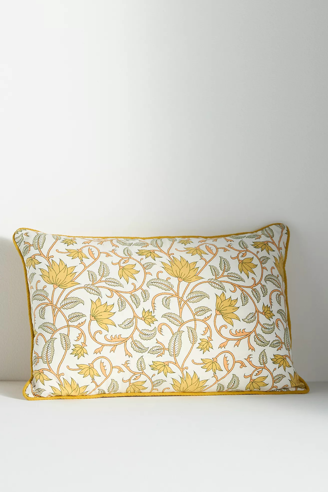 Cotton Mix Print Floral Pillow | Anthropologie (US)