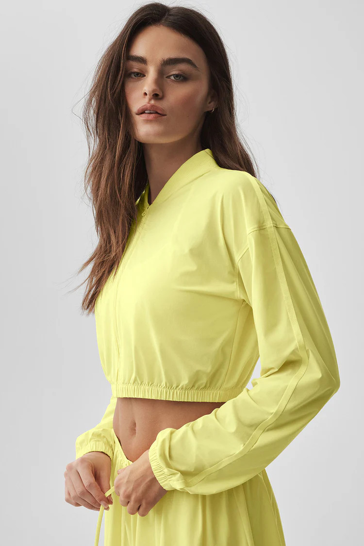 Cropped Breezy Full-Zip Cover Up | Alo Yoga (US)