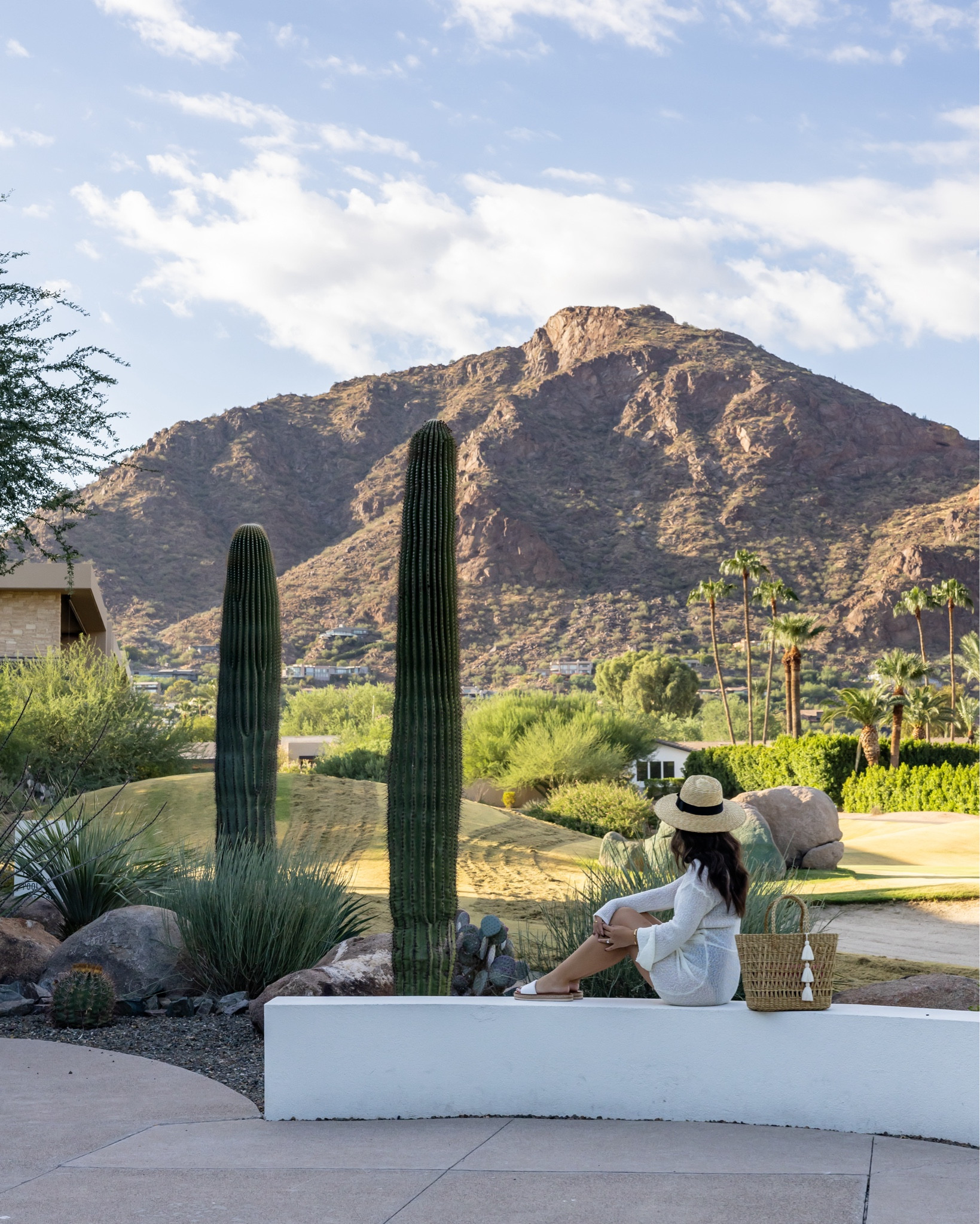 resort wear, resort outfit, swimsuit coverup, straw hat, straw bag

#LTKSwim