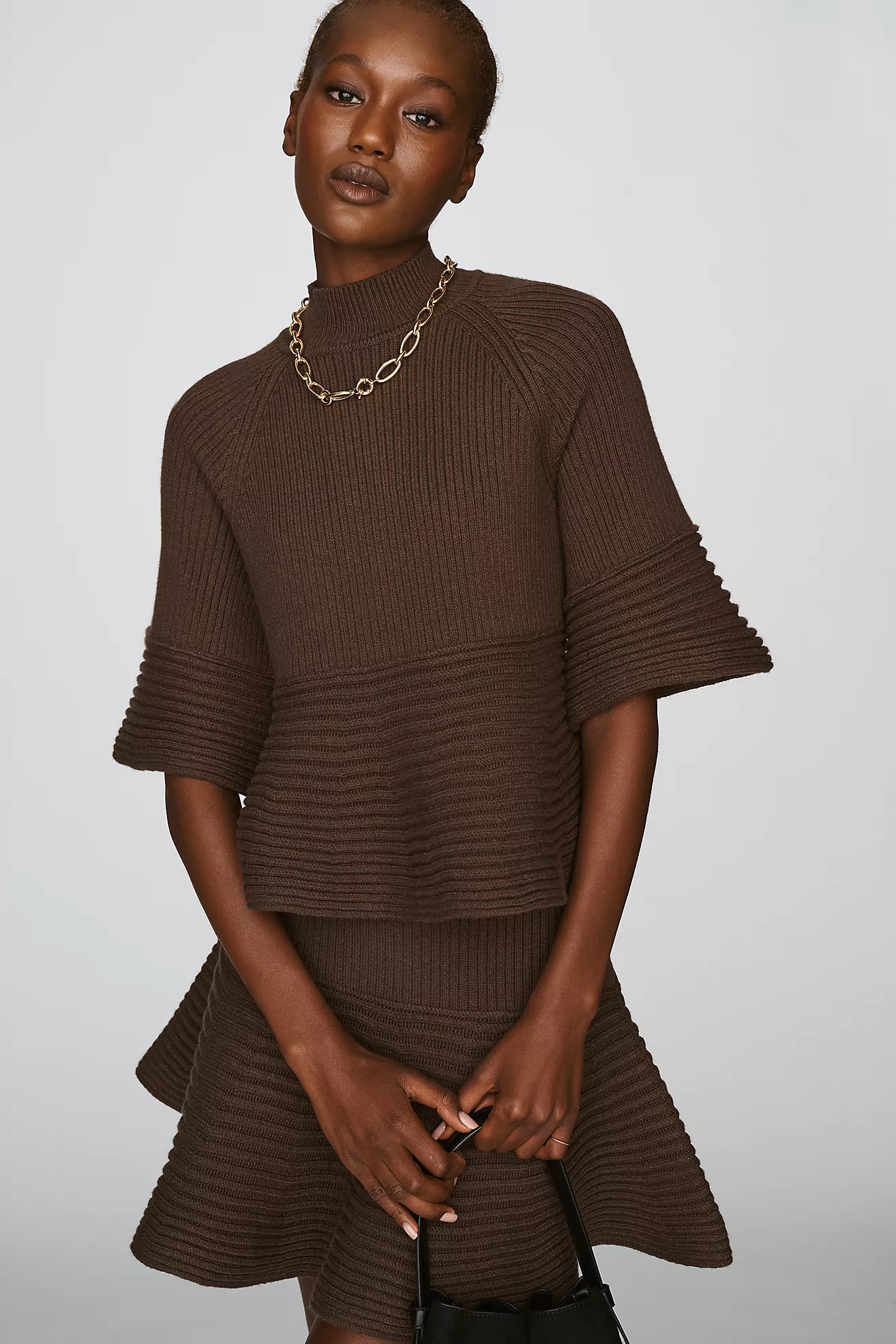 Maeve Merino Wool Blend Mock Neck Sweater | Anthropologie (US)