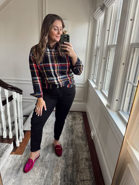 My fall outfit today! Wearing size 32 in jeans & XL in plaid top (pumping & nursing friendly). Great Thanksgiving outfit inspo! 

#LTKSeasonal #LTKparties #LTKHoliday