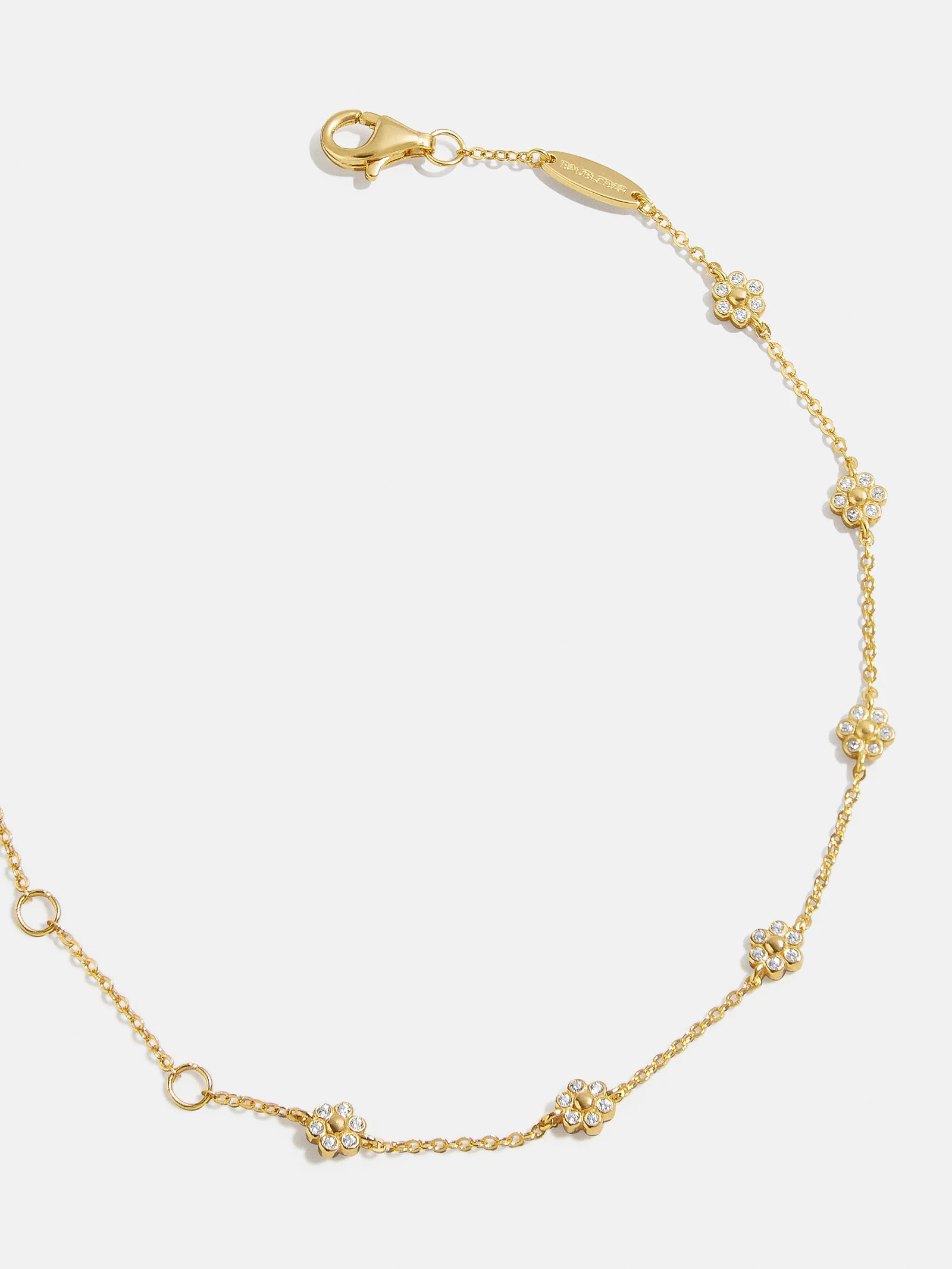 Petunia 18K Gold Bracelet - Clear Flower | BaubleBar (US)