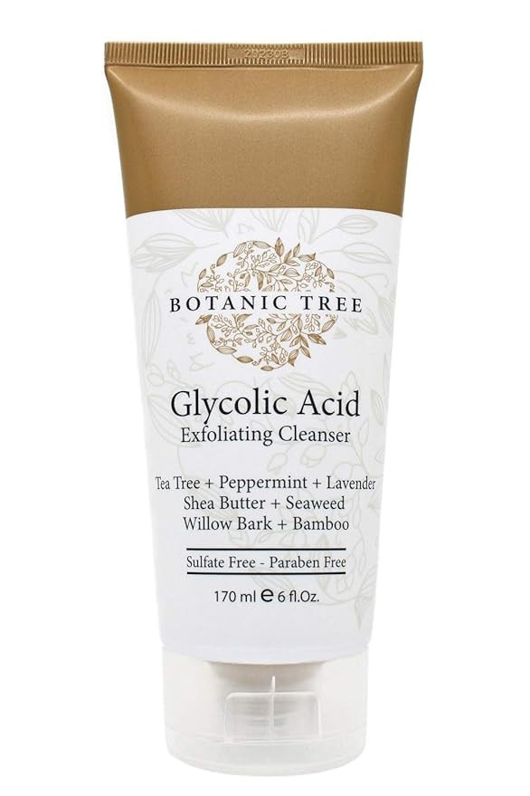 Botanic Tree Glycolic Acid Face Wash-Facial Exfoliating Cleanser w/ 10% Glycolic Acid-Acne Facial... | Amazon (US)