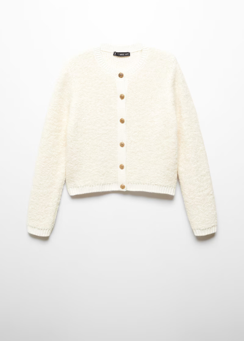 Knitted buttoned jacket -  Woman | Mango Canada | MANGO (US)